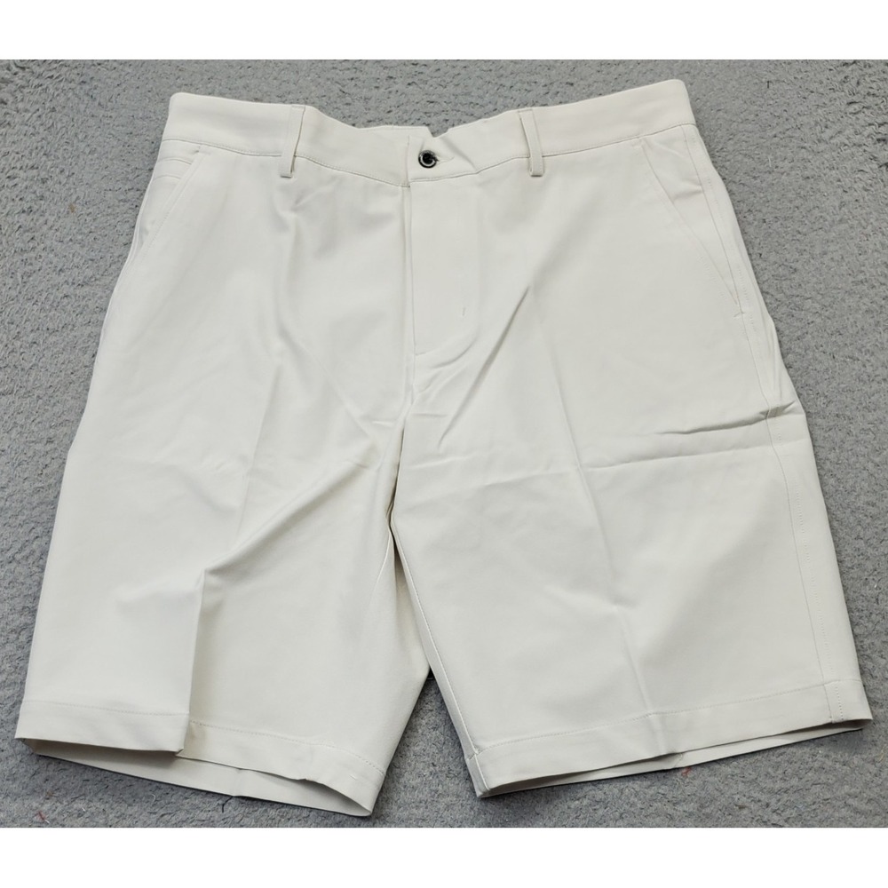 Dunning Golf Shorts Mens 32 Tan Woven Stretch Performance Player Fit Waistband